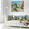 thumbnail image 3 of Designart Houses near Sea - Landscape Printed Throw Pillow - 18x18, 3 of 5