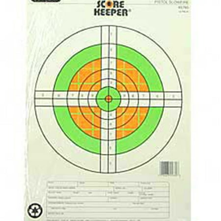 Champion Traps and Targets Fluorescent Orange/Green Bullseye Scorekeeper Target, 25 Yard Pistol Slow Fire, (Best Choke Tube For Trap Shooting)