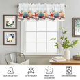 thumbnail image 6 of Kitchen Valances for Window, Watercolor Marine Life Red Sea Star Light Filtering Rod Pocket Valance Curtain, Blue Sea Nut Short Curtains Window Topper for Bedroom Bathroom Living Room 54x18in, 6 of 9
