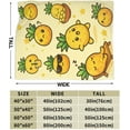 thumbnail image 3 of Pineapple Blanket Yellow Pineapple Throw Blanket Tropical Fruit Soft Cozy Fleece Fuzzy Stuffed Plush Flannel Gifts for Girls Women Boys Kids Adults 50"X60", 3 of 8