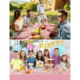 thumbnail image 2 of 201PCS Birthday Party Supplies, Pink and Rose Gold Tableware Set with Paper Plates Napkins Cups Straws Plastic Tablecloth Forks Knives Spoons Serve 25 for Men Women Kids Birthday Party Decor, 2 of 6