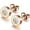 Rose Gold, variant on Stainless Steel Round Shape Cubic Zircon Roman Numbers Stud Earrings