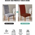 thumbnail image 4 of Stretch Chair Covers Set of 6, Christmas Red Green Buffalo Tartan Universal Fit Elastic Decorative Dining Chairs Slipcovers for Wedding, Banquet, Chic Simplistic Plaids, 4 of 6