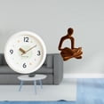 thumbnail image 2 of Reloj de pared,Reloj de pared decorativo,moderno y elegante.,Reloj de pared redondo silencioso y sin tictac,regalo,Figura de pensador abstracto,Estatua de pensador abstracto,decoración para el, 2 of 8