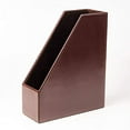 thumbnail image 1 of Dacasso Dark Brown Bonded Leather Magazine Rack, 1 of 4