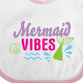 thumbnail image 4 of Inktastic Mermaid Vibes with Tail and Seashell Girls Baby Bib, 4 of 4
