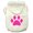 Cream, variant on Pet Dog  Cat Hoodie Screen Printed, "Pink Swiss Dots Paw"