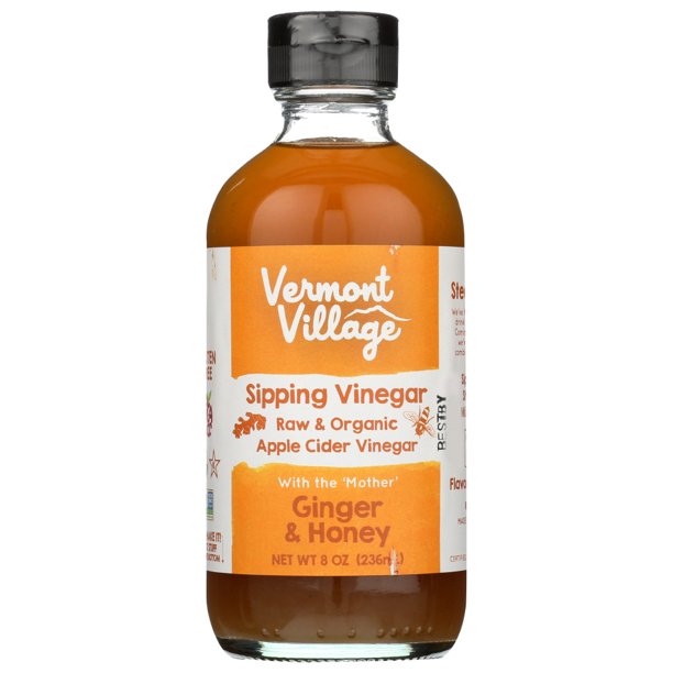 Vermont Village Apple Cider Sipping Vinegar, Ginger, 8 oz