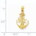 thumbnail image 2 of Beautiful 14k Small Anchor w/Wheel Pendant, 2 of 2