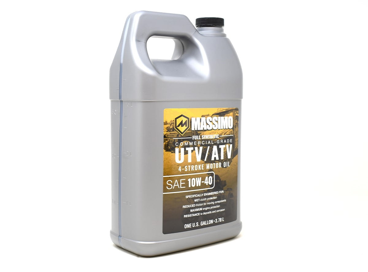 Massimo 10W40 Full Synthetic 4-Stroke Motor Oil, UTV ATV Motorcycle, 1 Gallon