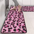 thumbnail image 2 of Kitchen Rugs Sets Of 2,Pink and Black Of Leopard Print Anti Fatigue Kitchen Mat Rugs Non Slip Washable,Decorative Kitchen Floor Mats for Kitchen,Sink,Laundry,17"x47"+17"x47", 2 of 5
