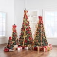 thumbnail image 6 of BrylaneHome 4.5 Ft Fully Decorated Pre-Lit Pop-Up Christmas Tree with 100 Warm Lights & Included Stand, Collapsible, Easy Assembly, 6 of 7