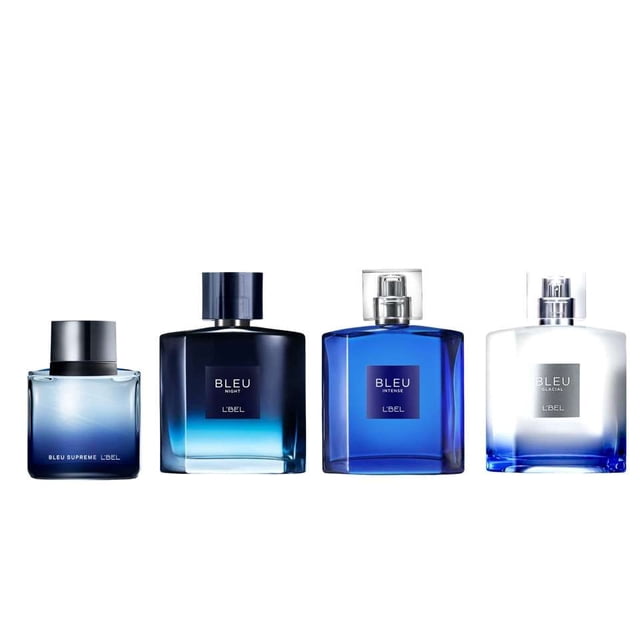 Bleu Intense, Supreme, Night y Glacial Set de 4 perfumes L'bel