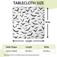 thumbnail image 2 of Black Halloween Bats Square Fitted Tablecloth with Elastic Edge,Square Table Cover,Washable Elastic Table Cover for Home Kitchen Party Decor 34"x34", 2 of 6