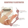 thumbnail image 4 of OUNONA Bear Shape 8 Keys Thumb Piano Kalimba Musical Instrument 1Pcs Clear Glass For Music Practice, 4 of 4
