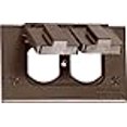 thumbnail image 2 of Sigma 14245BR 1 Gang Bronze Weatherproof Duplex Receptacle Cover, 2 of 2