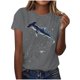 thumbnail image 1 of Tops de Ajuste Suelto para las Mujeres Sudadera Casual Impresa Manga Corta Cuello Redondo Superior, Poliéster, 1 of 4