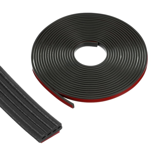 Cinta de sellado para puertas de 3/8 pulgadas x 20 pies, cinta de sellado de silicona autoadhesiva adecuada para 1-2mm, negra
