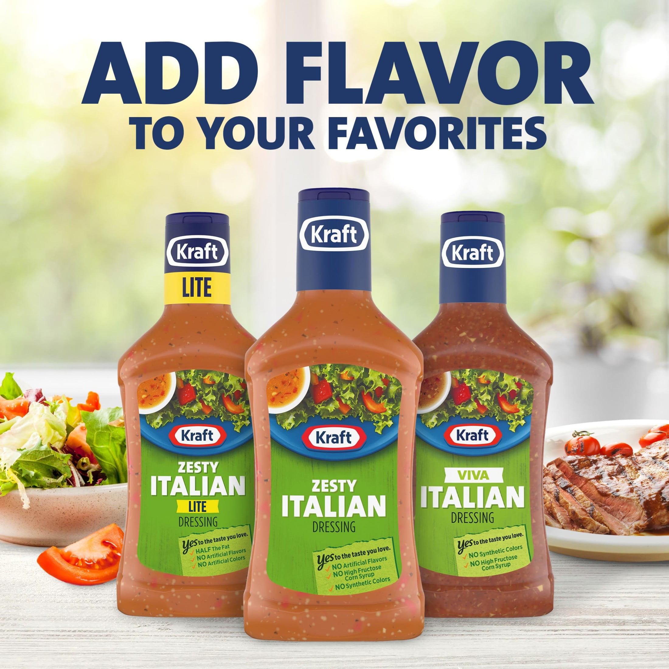 kraft italian dressing Fat Free 0.44oz grill like a gourmet or add flavor to your favorite recipes! Kraft Fat Free Zesty Italian