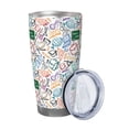 thumbnail image 2 of Uemuo Back To School Print Travel Coffee Mug ,20oz Double-walled Car Cup ,Stainless Steel Insulated Tumbler Leak-proof Travel Cup Reusable Straw Car Cup-Without Straw, 2 of 8
