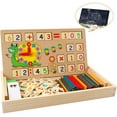 thumbnail image 1 of Montessori Math Toys Wooden Learning Box Number Learning Game With Drawing Wooden Board Educational Toys For Children 3 4 5 Years Old, 1 of 7