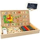 thumbnail image 1 of Juguetes de matemáticas Montessori, caja de aprendizaje de madera, juego de aprendizaje de números con dibujo, tablero de madera, juguetes educativos para niños de 3, 4 y 5 años Vhermosa ZH-499, 1 of 4