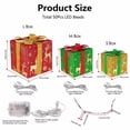 thumbnail image 6 of imerelez Set of 3 Christmas Lighted Gift Boxes,Christmas Light Up Decorations Present Boxes Set with White LED Lights for Home Indoor Patio Outdoor Garden Lawn Porch Under Tree Decor, 6 of 6