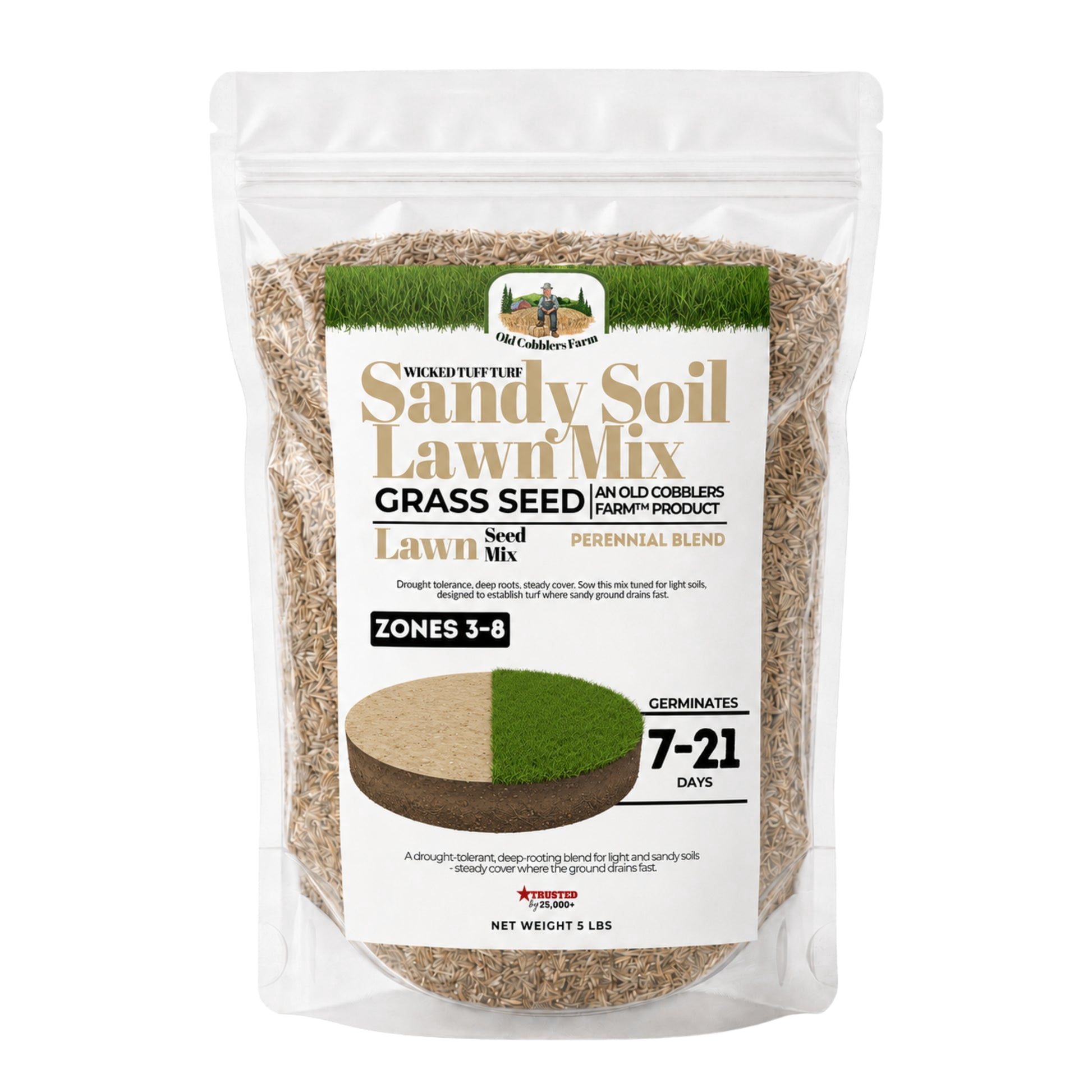 100082871 5 lbs. Zenith Zoysia Grass Seed With Mulch - Walmart.com