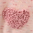 thumbnail image 6 of GYRATEDREAM Toddler Baby Girls Autumn Winter Knit Sweater Pullover Kids Crew Neck Love Embroidery Fleece Undershirt Top Children Long Sleeve Warm Blouses Sweatshirt for 1-12 Years, 6 of 8