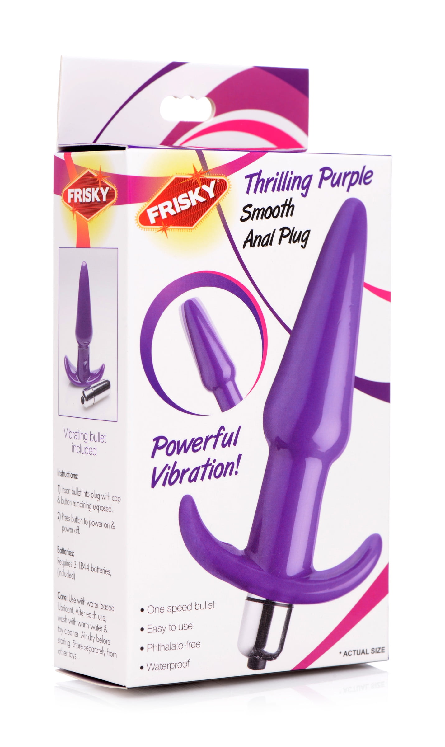 Frisky Thrilling Purple Smooth Anal Plug - Walmart.com