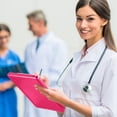 thumbnail image 3 of SITHON Nursing Clipboard with Storage, Heavy Duty Portable Writing A4 Clipboard with Compartment Organizer for Nurse Doctor Medical Professionals Teachers Sales Office, Magenta, 3 of 7