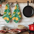 thumbnail image 5 of Dish Towels, Tropical Absorbent Kitchen Towels 1 PC, Lemon Leaf Fruit Microfiber Hand Towels Dish Cloths Tea Towels for Home&nbsp; Bathroom,18X28-Inch, Orange Green, 5 of 6