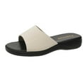 thumbnail image 2 of Tdoqot Womens Slides Sandals- Casual Beach Summer Comfortable Flat Sandals Beige Size 5.5, 2 of 7