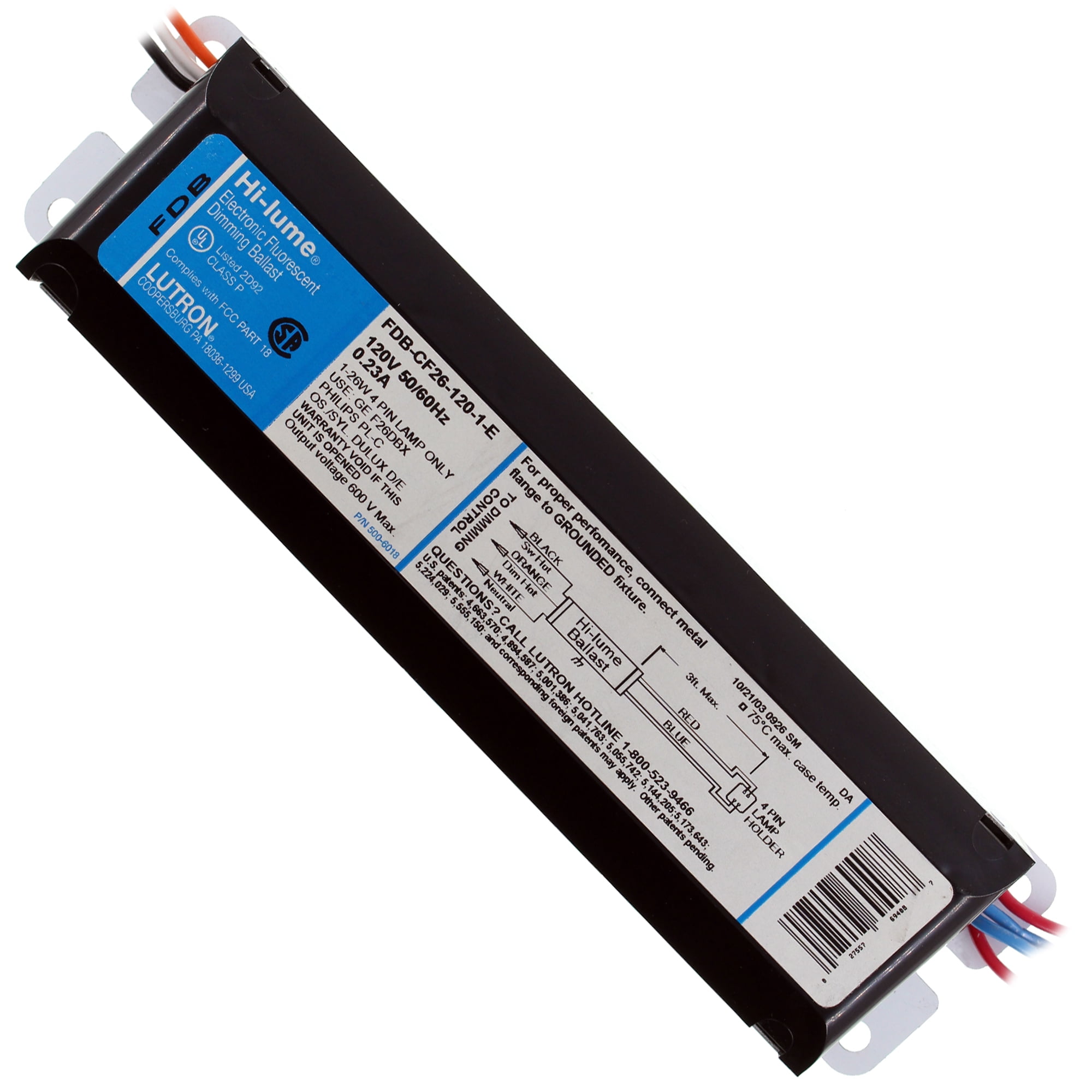 Lutron Tu-Wire 2W-T418-120-2-S Dimmable Electronic Ballast