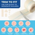 thumbnail image 2 of LotFancy Hydrocolloid Roll, 2in x 12ft, Waterproof Hydrocolloid Bandages, Adhesive Wound Dressing Tape, 2 of 10