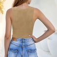 thumbnail image 5 of Karight Womens V Neck Ribbed Tank Top Sleeveless Slim Fit Basic Cami Top Stretchy Casual Layering Top, 5 of 6