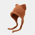 thumbnail image 7 of New Cat Ear Braid Knitted Hat Winter Outdoor Warm Cute Braid Hair Hat Ear Cold Hat Dog Winter Hat Knit Hat with Ear Cold Weather Gear Men Men Trapper Winter Hat Ear Caps for Winter Hail Hat Goofy Hat, 7 of 7