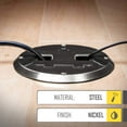 thumbnail image 4 of Hubbell-Raco 6239 Floor Kit with Recessed Duplex 15A TR Device and Adjustable Steel Box, 1-Gang, Nickel, 4 of 7