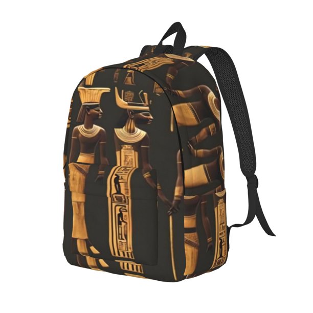 Easygdp Ancient Egyptian Hieroglyph Mochila de Lona Resistente para Laptop, Compatible con Laptops de 15 a 17 pulgadas, Ideal para Escuela, Trabajo y Viajes-Medium