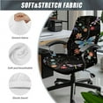 thumbnail image 3 of Xoenoiee Dragonfly Daisy Print Office Chair Cover with Armrest Covers, Washable Rolling Desk Chair Cover Stretch Computer Chair Slipcovers for Swivel Chairs, Armchair, Boss Chairs, Small, 3 of 6