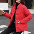 thumbnail image 6 of Hueook Womens Fleece Jacket Womens Coats and Jackets Women's Casual Colored Long-sleeved Capless Jacket Red 2X, 6 of 6