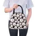thumbnail image 6 of Fotbe Cute Baseball Pattern Lunch Bag, Insulated Lunch Box, Small Leakproof Cooler Food Lunch Containers Reusable High Capacity Lunch Tote Bags for Work, Travel, Outdoor, 6 of 6