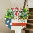 thumbnail image 4 of ‌‌Patriotic Wreath for Front Door Memorial Day Wreaths for Front Door Patriotic All Season Welcome Sign, Farmhouse Style Independence Day Door Hanger‌, 4 of 8