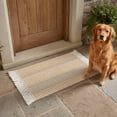 thumbnail image 3 of Kitchen Runner Rugs, Farm Lattice Houndstooth Pattern 2'x3' Throw Rug with Tassels, Rustic Beige Khaki Plaid Washable Soft Floor Carpet Runner for Hallway Bedroom Bathroom Laundry Room, 3 of 9