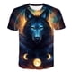 thumbnail image 1 of Conjuntos de ropa de dibujos animados de Wolf para niños, camisetas con estampado 3D para niños y niñas, pantalones cortos, ropa, trajes, trajes informales de verano, trajes 6T Gao Jinjia LED, 1 of 2
