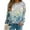 Multicolor, variant on Floral Print Women Sweatshirts Color Block Long Sleeve Crew Neck Casual Pullover Tops
