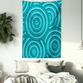 thumbnail image 4 of Teal Decor Wall Hanging Tapestry, Abstract Aboriginal Dot Painting Australian Indigenous Folk Artwork Circle Shapes, Bedroom Living Room Dorm Accessories, 40 X 60 Inches, by Ambesonne, 4 of 5