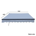 thumbnail image 3 of ALEKO Fabric Replacement for 12 x 10 feet Retractable Patio Awning Silver Gray, 3 of 7