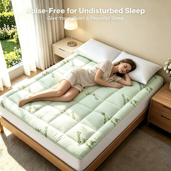 Mattress Topper, Twin, Quilted Cooling Breathable Mattress Pad, 360 Degree Deep Pocket Fits 821 Inch Mattress, Machine Washable