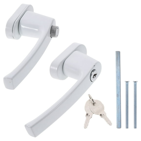 Topbathy Security Lock White Lever Handle for Door with Sturdy Structure and Separate Keys